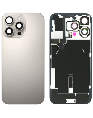 Back Glass(Natural Titanium) OEM PULL iPhone 16 Pro Max