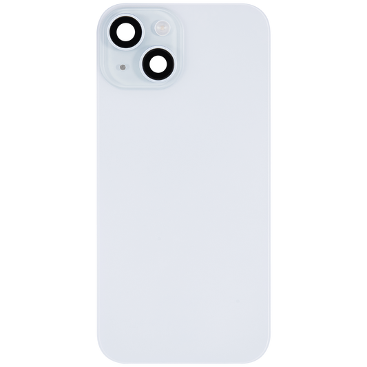 Back Glass With Steel Plate Compatible For iP 15 (Blue)(NO LOGO)