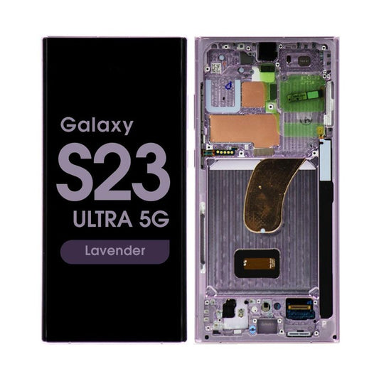 OLED Assembly with Frame for Galaxy S23 Ultra (S918) (LAVENDER) (Premium)