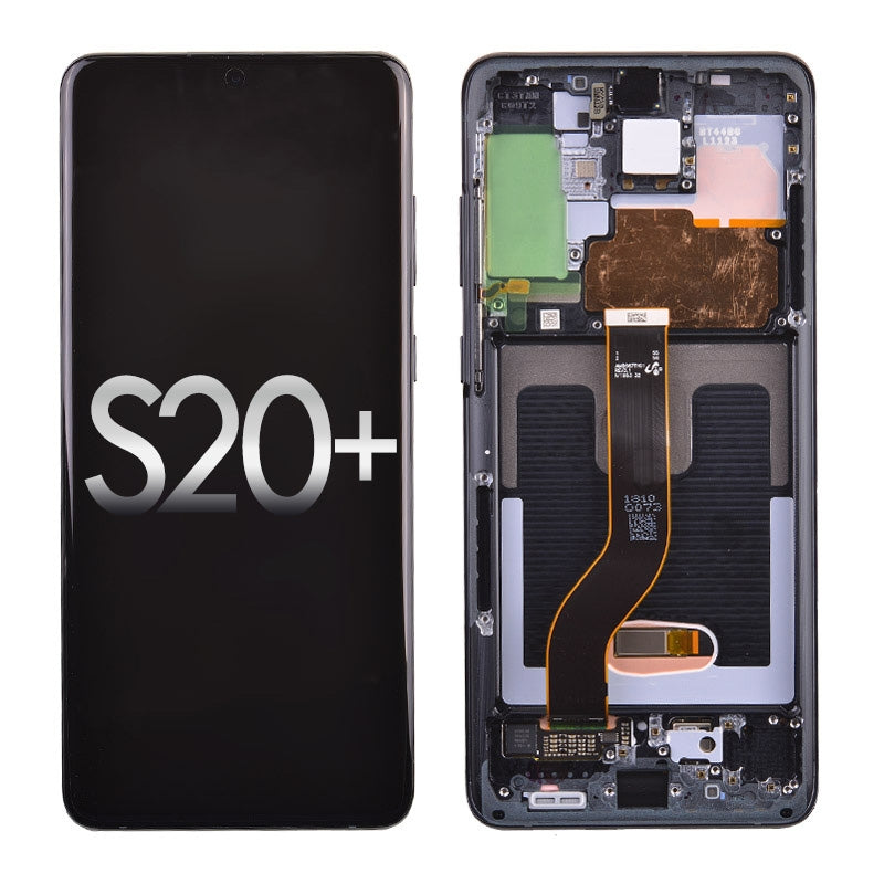 Oled Screen Digitizer With Frame Replacement For Samsung Galaxy S20 Plus G985/ 5G G986 (Premium) -
