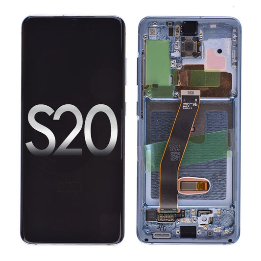 Oled Screen Digitizer With Frame Replacement For Samsung Galaxy S20 G980/ 5G G981 (Premium) - Cloud