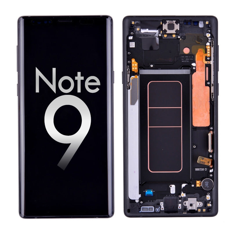 Oled Screen Digitizer With Frame Replacement For Samsung Galaxy Note 9 - Midnight Black Lcd