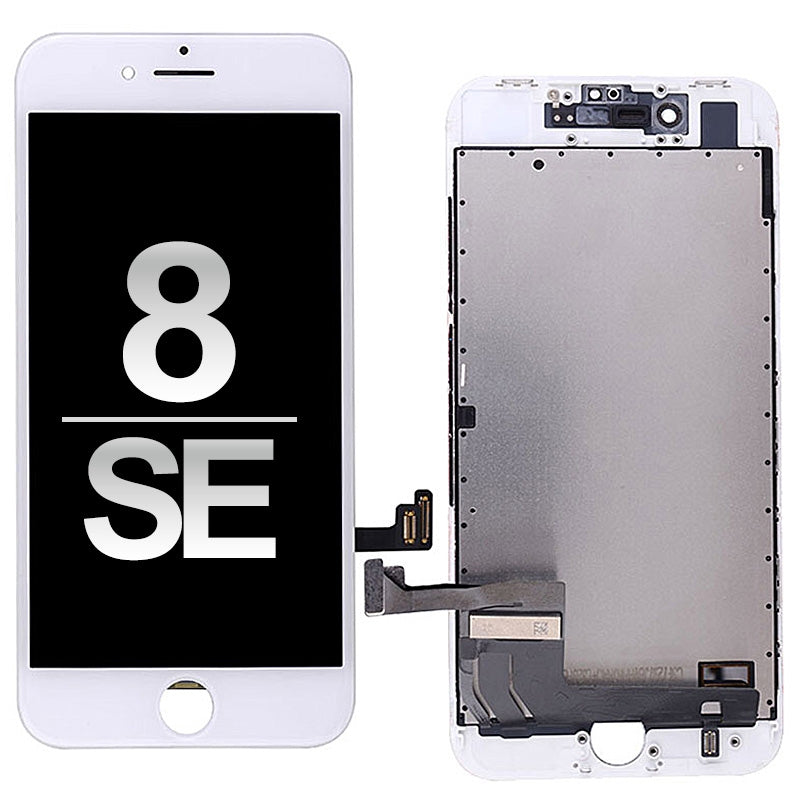 iPhone  SE (2020 / 2022) / 8 LCD Assembly w/ Steel Plate (WHITE)