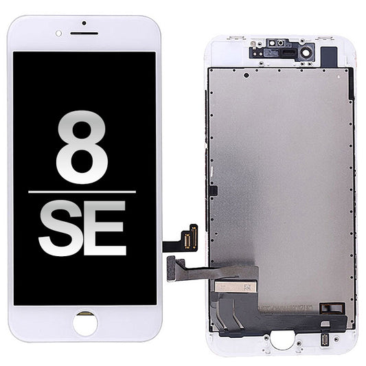 iPhone SE (2020 / 2022) / 8 LCD Assembly w/ Steel Plate (WHITE)