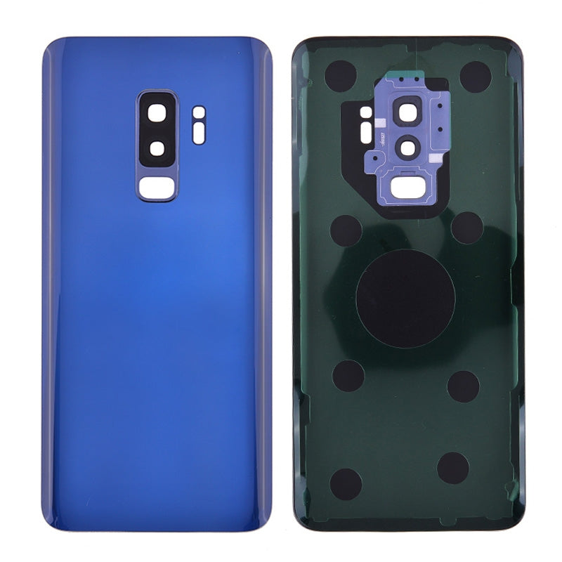 Back Cover with Camera Glass Lens and Adhesive Tape for Samsung Galaxy S9 Plus G965(for SAMSUNG and Galaxy S9+) - Blue