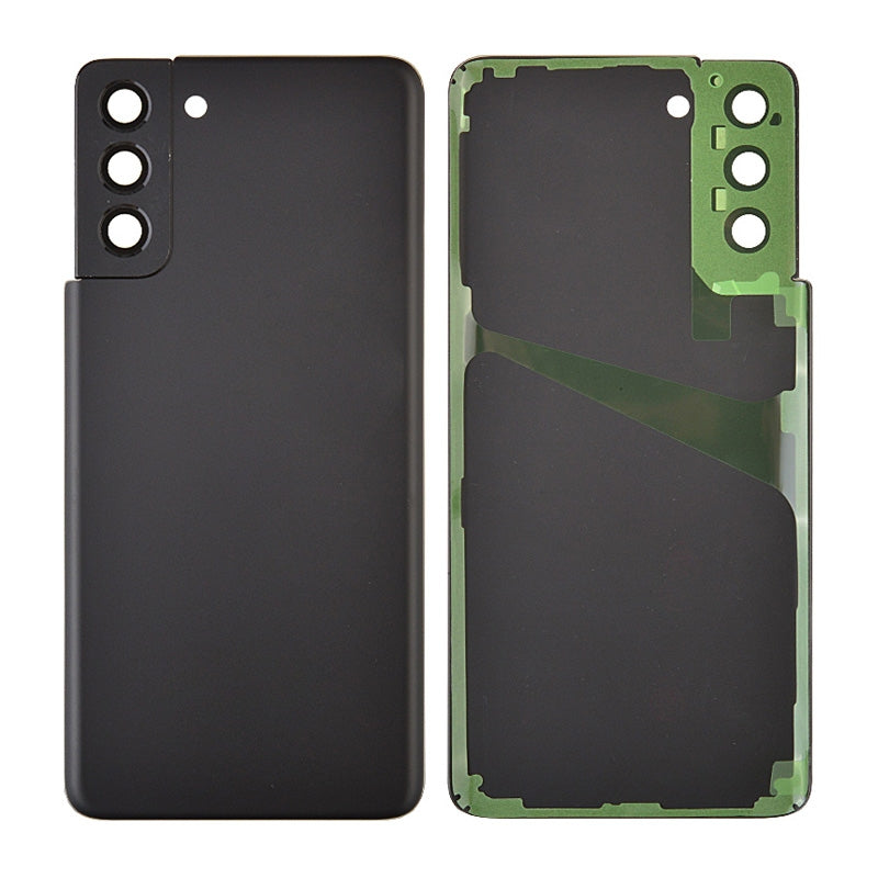 Back Cover with Camera Glass Lens and Adhesive Tape for Samsung Galaxy S21 Plus 5G G996 (for SAMSUNG) - Phantom Black