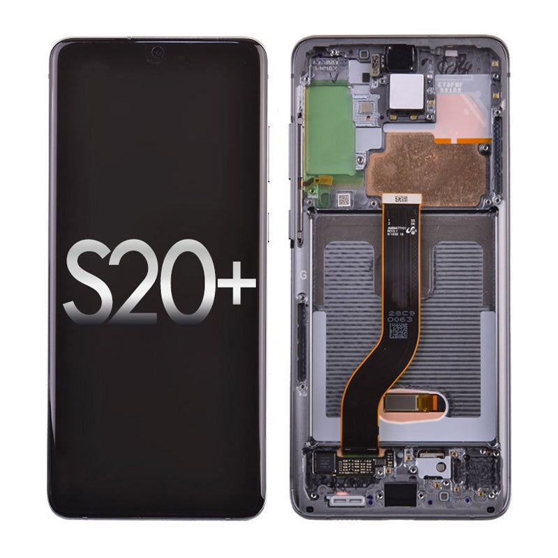 Oled Screen Digitizer With Frame Replacement For Samsung Galaxy S20 Plus G985/ 5G G986 (Premium) -