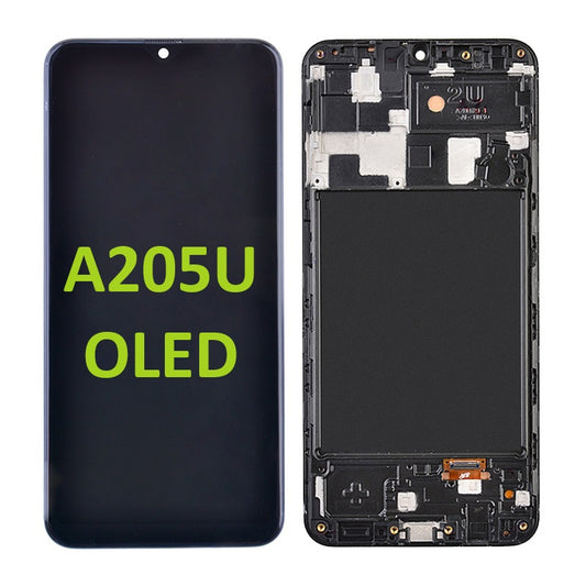 OLED Screen Assembly With Frame for Samsung Galaxy A20 A205U (US Version) - Black