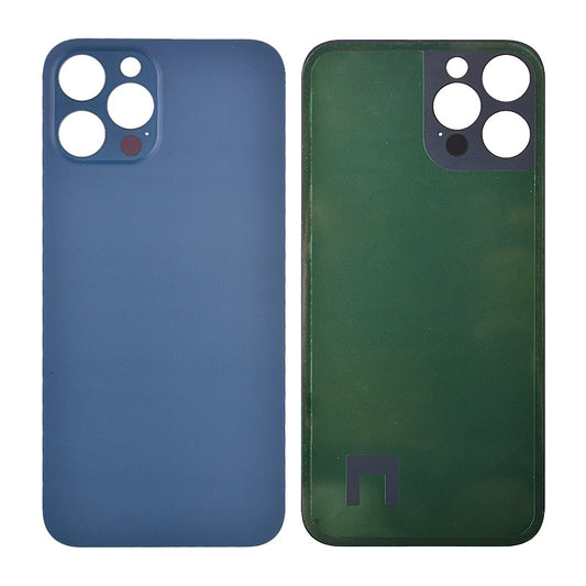 Back Glass Cover with Adhesive for iP 12 Pro Max Pacific Blue (NO LOGO) (Big Hole)