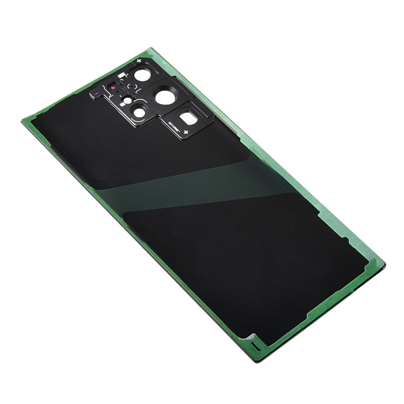 Back Cover with Camera Glass Lens and Adhesive Tape for Samsung Galaxy S22 Ultra 5G S908 (for SAMSUNG) - Phantom Black