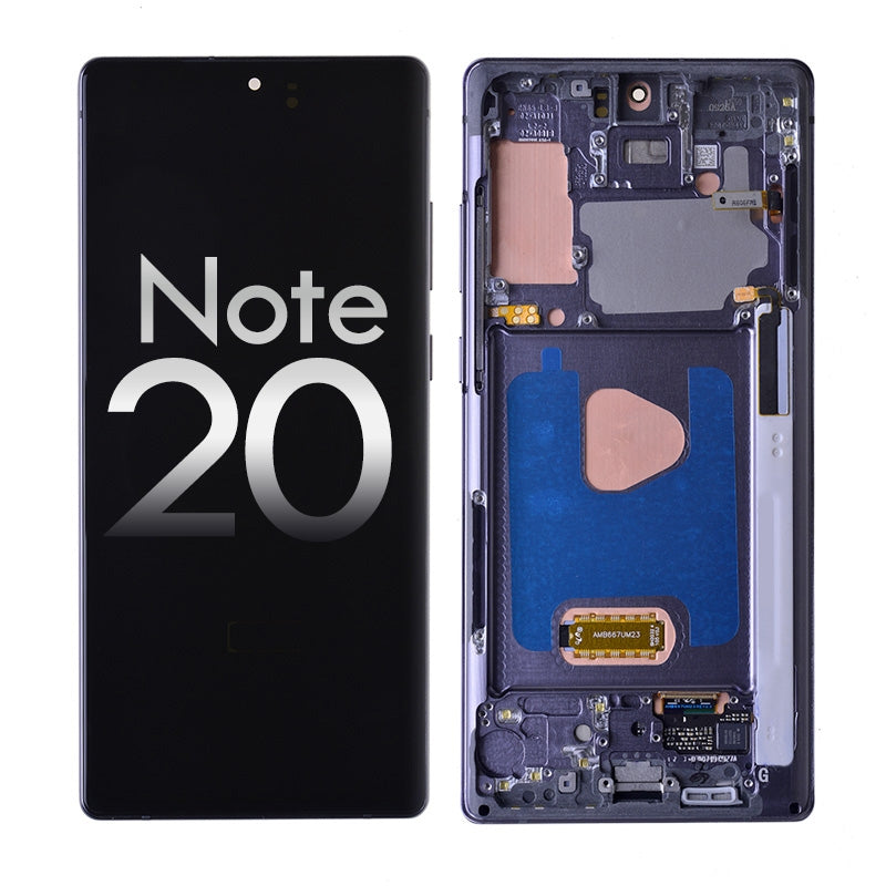 Oled Screen Digitizer Assembly With Frame For Samsung Galaxy Note 20 N980/ 5G N981 (Premium) -