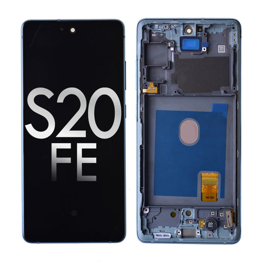 Oled Screen Digitizer Assembly With Frame For Samsung Galaxy S20 Fe G780 (Premium) - Cloud Mint