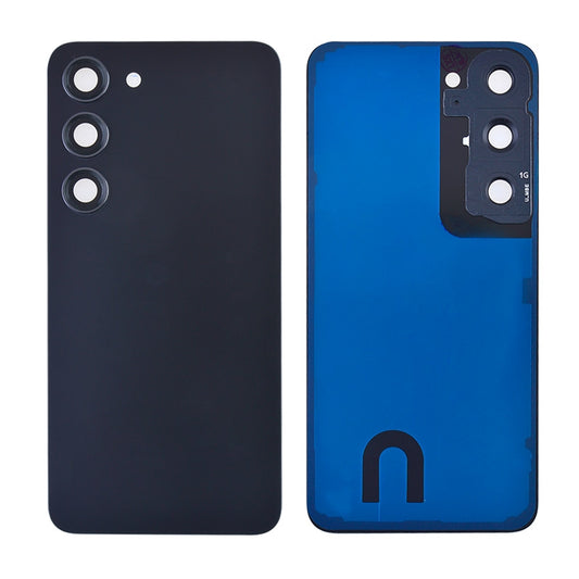 Back Cover with Camera Glass Lens and Adhesive Tape for Samsung Galaxy S23 S911 (for SAMSUNG) - Phantom Black