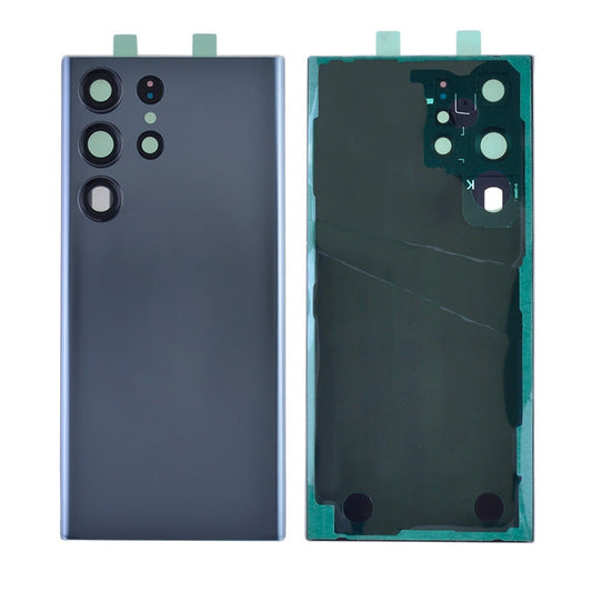 Back Cover with Camera Glass Lens and Adhesive Tape for Samsung Galaxy S23 Ultra S918 (for SAMSUNG) - Blue Back Glass