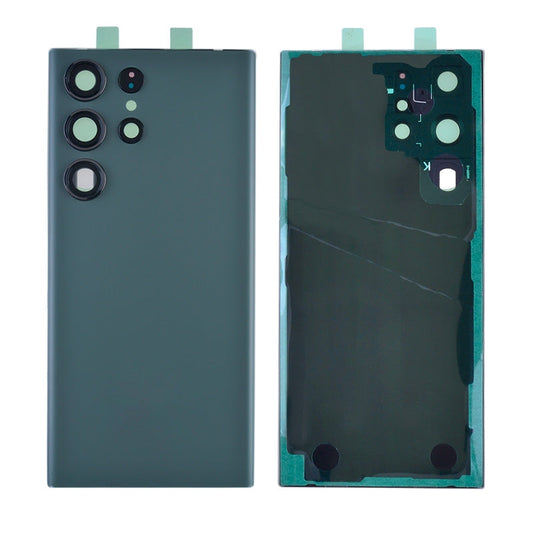 Back Cover with Camera Glass Lens and Adhesive Tape for Samsung Galaxy S23 Ultra S918 (for SAMSUNG) - Green Back Glass