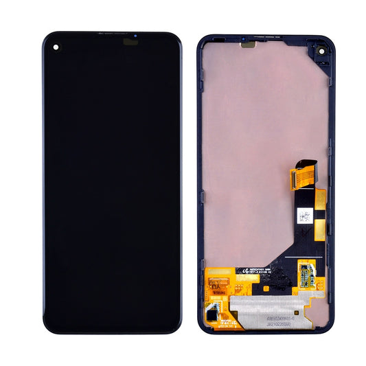 OLED Screen Digitizer Assembly With Frame for Google Pixel 5a 5G- Black