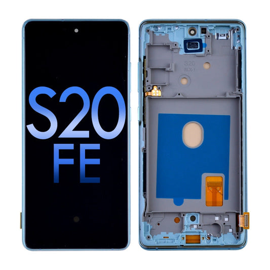 Oled Screen Digitizer With Frame Replacement For Samsung Galaxy S20 Fe G780 (Aftermarket) - Cloud