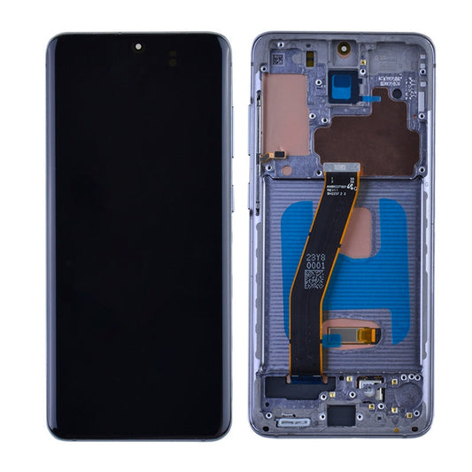Oled Screen Digitizer With Frame Replacement For Samsung Galaxy S20 5G G981 (Aftermarket)(1:1 Size)