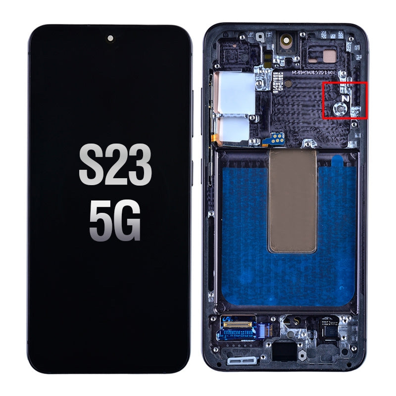 Oled Screen Digitizer Assembly With Frame For Samsung Galaxy S23 5G S911 (For America Version)
