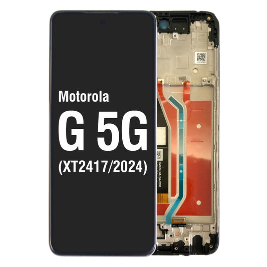 LCD Screen Digitizer Assembly With Frame for Motorola Moto G 5G (2024) XT2417