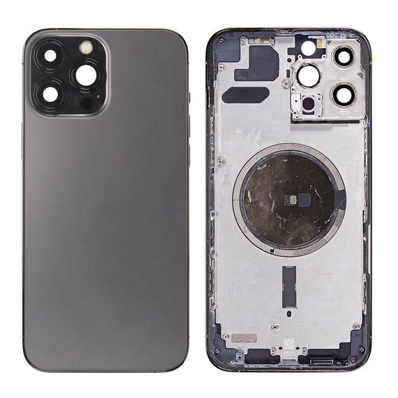 OEM PULL - BACK HOUSING FOR IPHONE 13 PRO MAX (NO LOGO) -BLACK