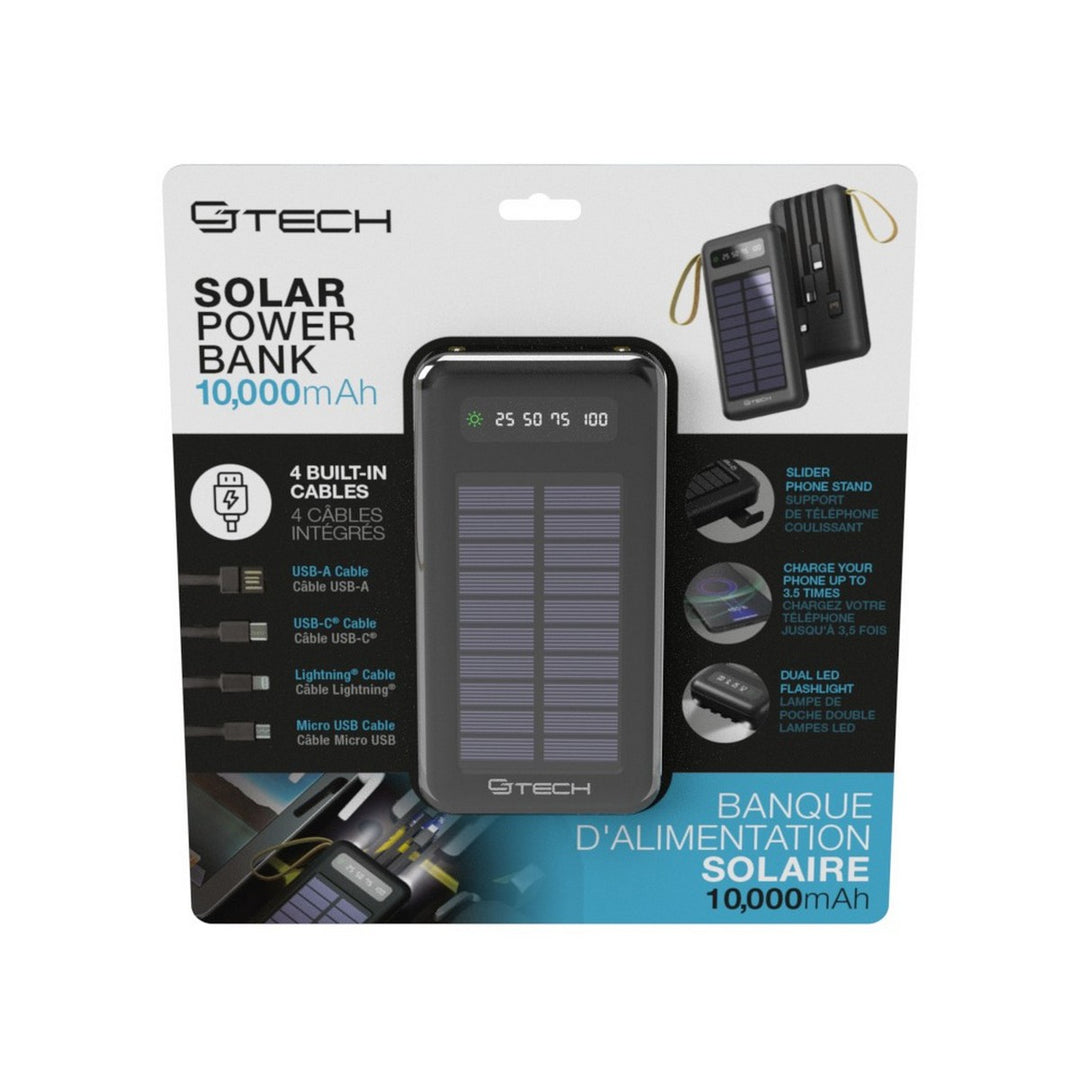 CJ TECH 10,000 mAh SOLAR POWER BANK