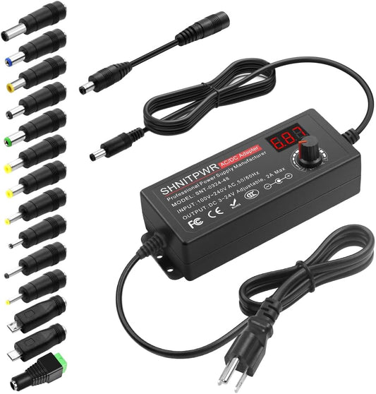Universal AC to DC Adapter 3V ~ 24V 2A 48W Switching Power Supply