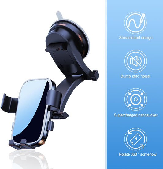 NCC CH20  Suction Cup Car Mount Mobile Phone Holder Black