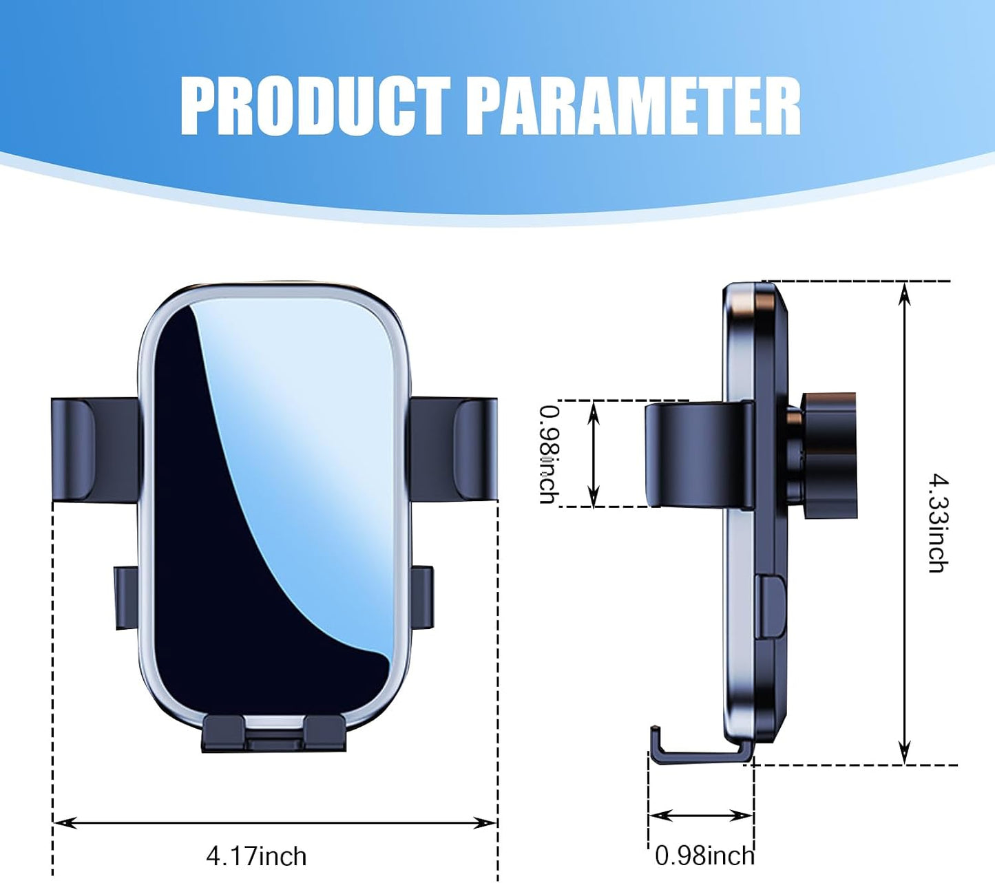 NCC CH20  Suction Cup Car Mount Mobile Phone Holder Black