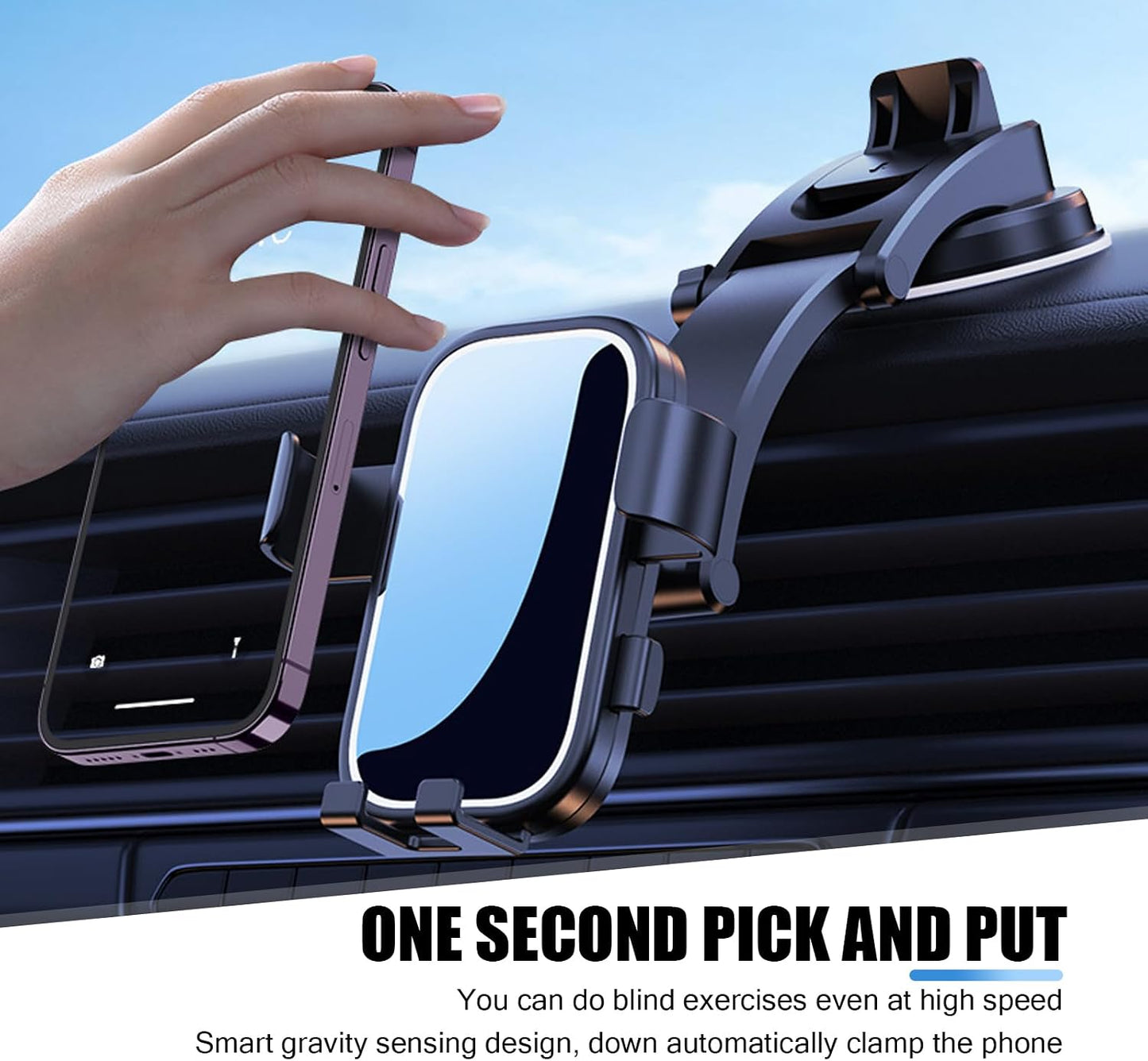 NCC CH20  Suction Cup Car Mount Mobile Phone Holder Black