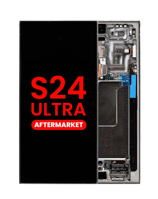 OLED Assembly with Frame for S24 Ultra (S928) (BLACK TITANIUM) (Aftermarket OLED)