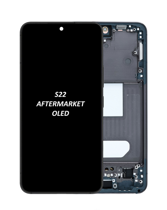LCD Assembly with Frame for Galaxy S22 (S901) (BLACK) (Aftermarket OLED)