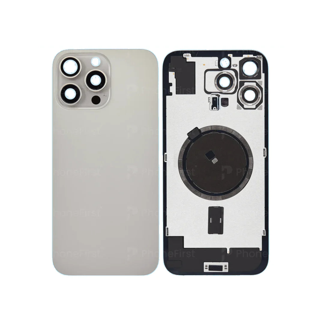 Replacement For iP 16 Pro Max Back Glass Panel With Magsafe Magnet-Natural  (NO LOGO)