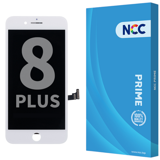 iPhone 8 Plus LCD Assembly w/ Steel Plate (White) PRIME