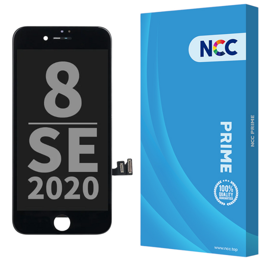 LCD Assembly with Back Plate for iPhone 8/ SE (2020)/ SE (2022) (High Quality) - Black