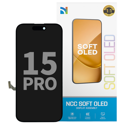 Soft OLED Screen Digitizer Assembly with Portable IC for iPhone 15 Pro