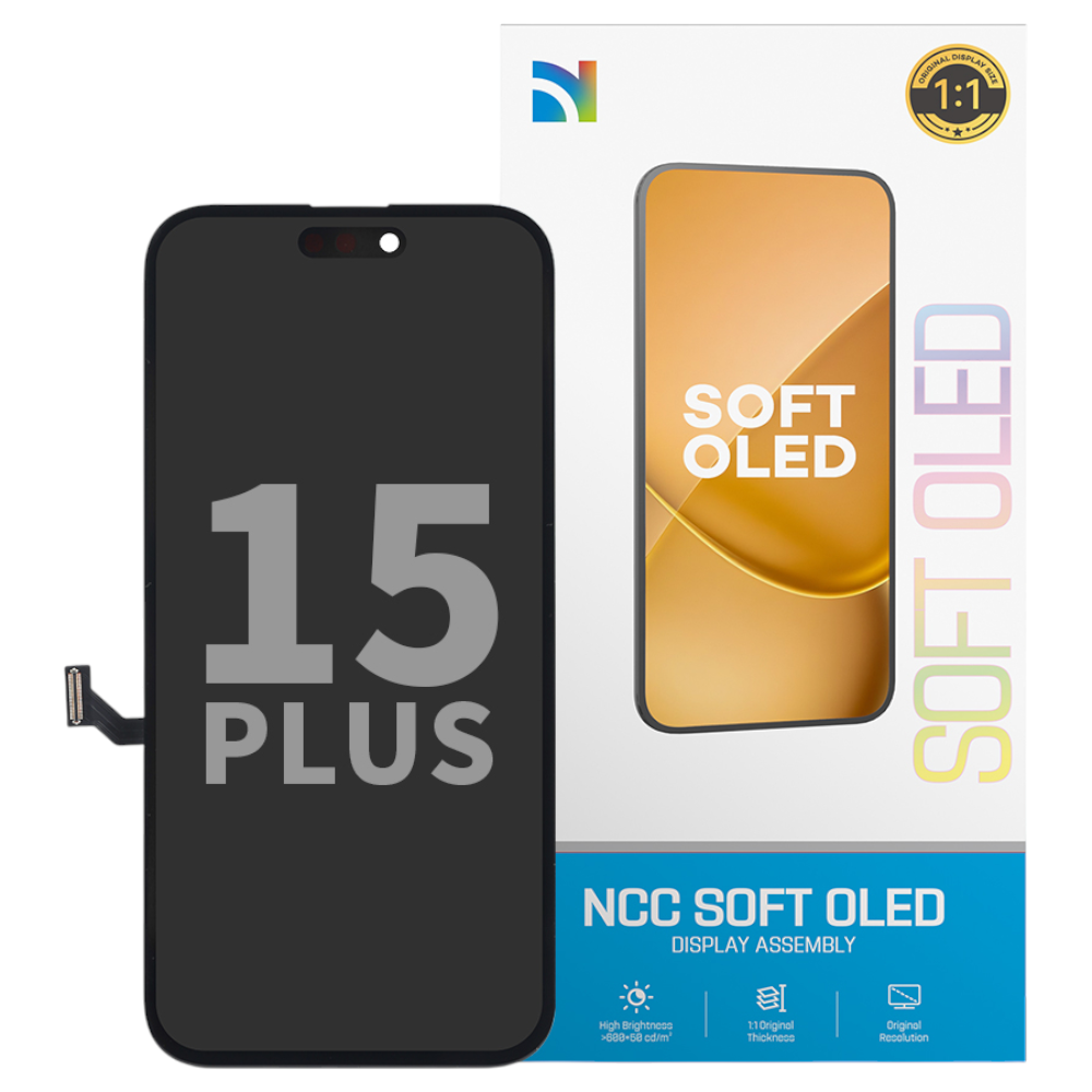 Soft OLED Screen Digitizer Assembly for iPhone 15 Plus