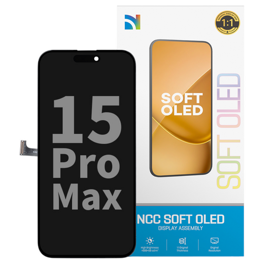 Premium Soft OLED Screen Digitizer Assembly for iPhone 15 Pro Max
