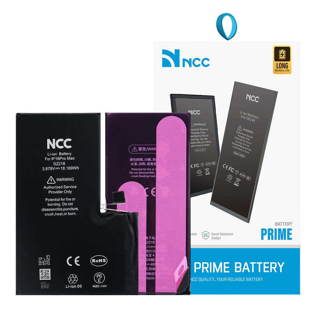 NCC Replacment Battery with Adhesive for iPhone 16 Pro Max