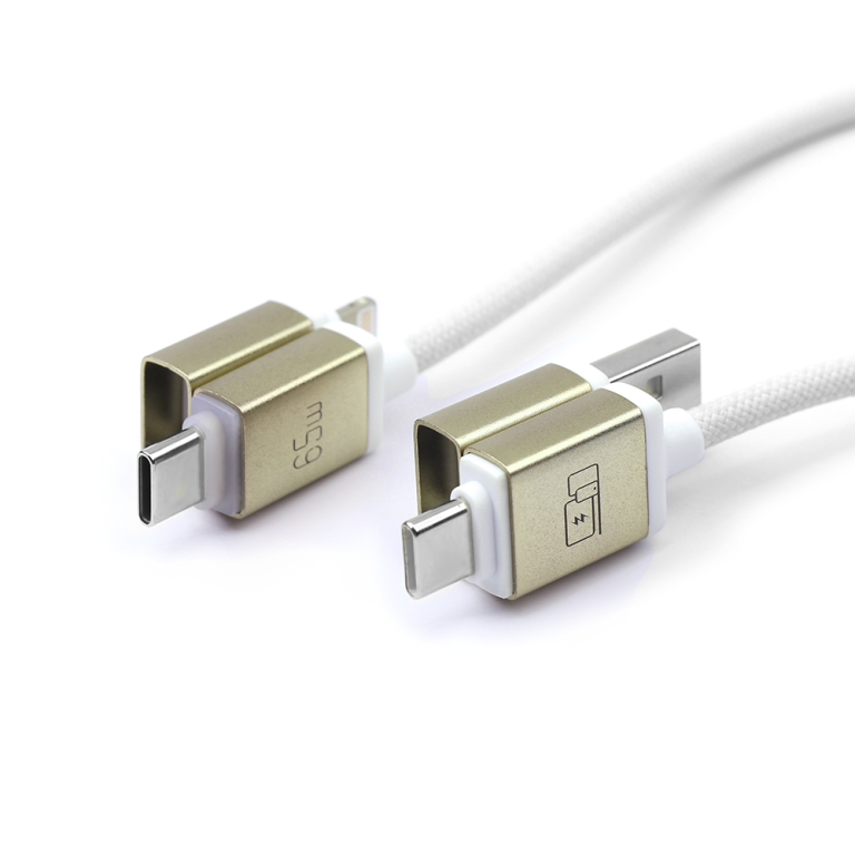 NCC Braided Aluminium 4-in-1 Charging Cables 1.2/2.0m (65W) - GOLD