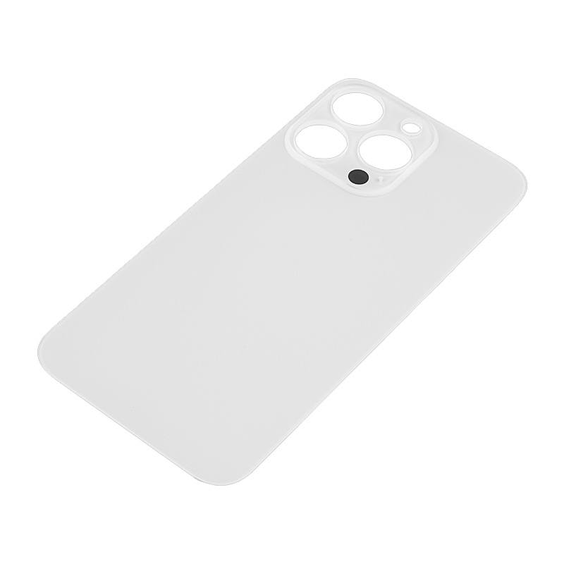 Back Glass Cover with Adhesive for iP 13 Pro (NO LOGO) - Silver (Big Hole)
