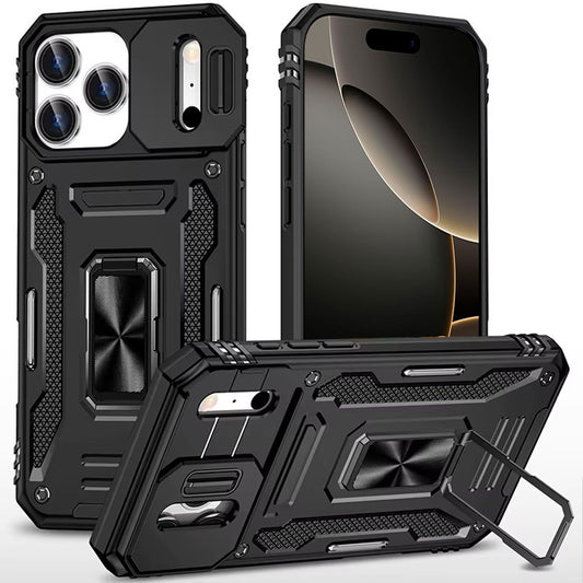 iPhone 17 Pro Max Kejiang Case With Camera Cover & Metal Ring | Black