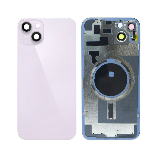 iP 14 Plus Back Glass w/ Frame & MagSafe Magnet (NO LOGO) (PURPLE)
