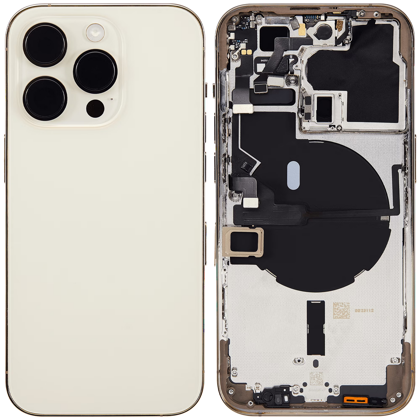 iPhone 14 Pro Housing & Back Cover Glass With Small Parts (NO LOGO) (GOLD) (Pull Good)