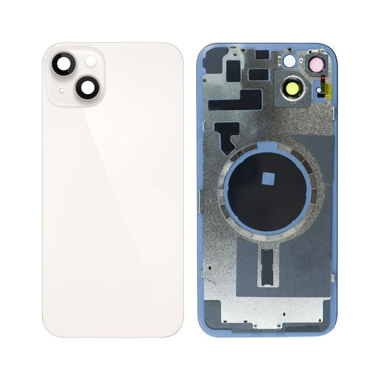 iP 14 Plus Back Glass w/ Frame & MagSafe Magnet (NO LOGO) (STARLIGHT)