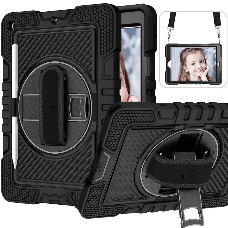 iPad 10th/11th Gen 10.9 Inch Tongjie B Strap Case With Stand | Black