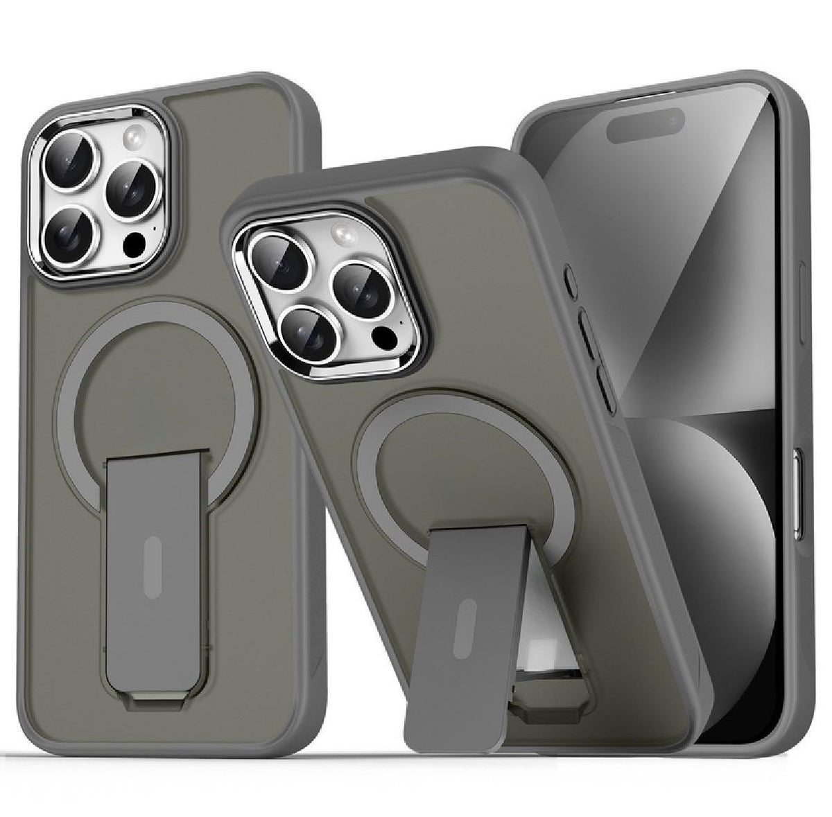 iPhone 17 Pro/18 Pro Space Bracket Kickstand Magsafe Case | Gray