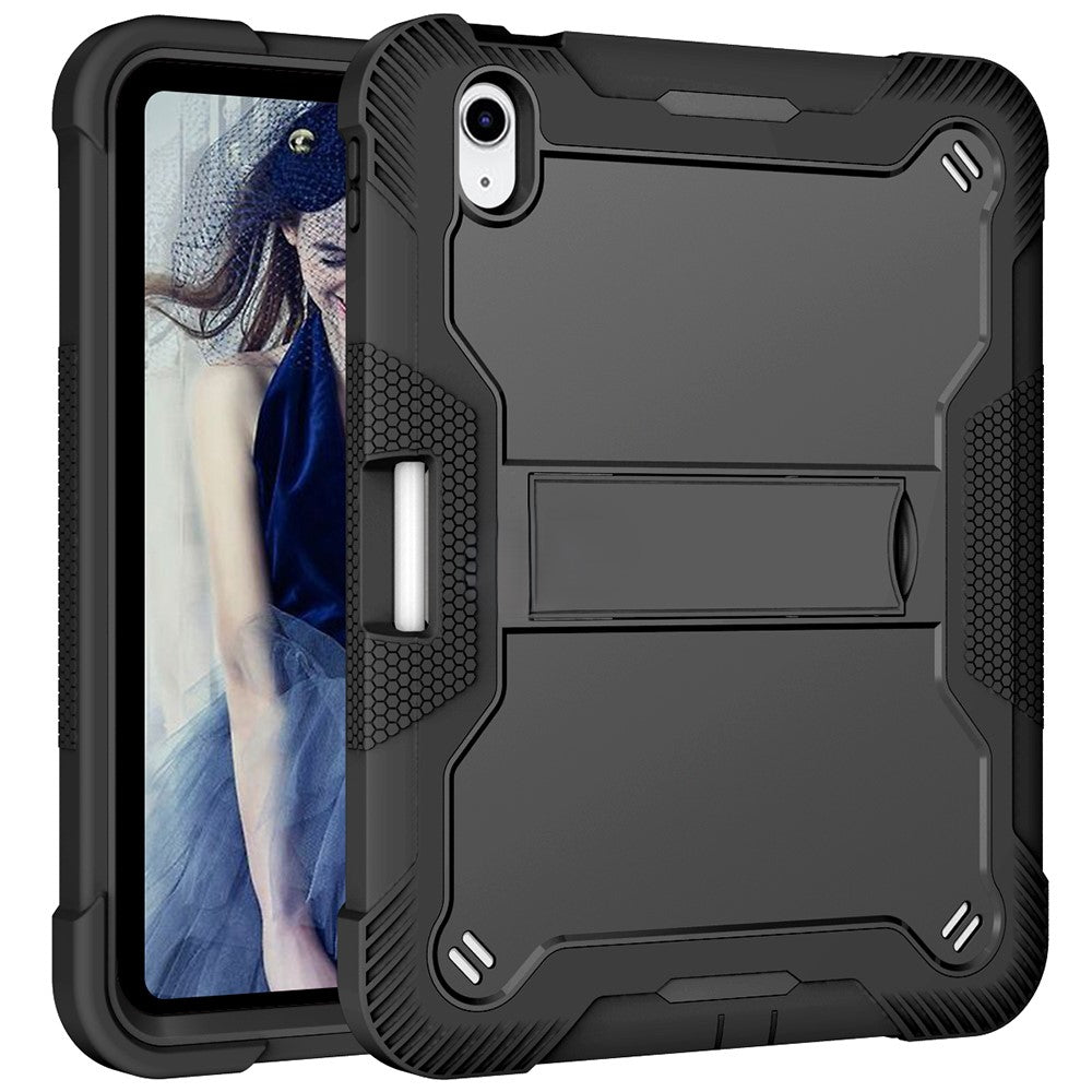 iPad Air 13" M2 2024 Heavy Duty Kickstand Case  Black