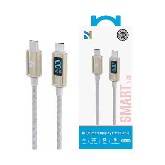 NCC XC-0406 Type-C to Type-C Charging Data Cable (Smart Display | 100W | 1.2M)