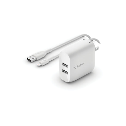 Belkin BOOST CHARGE USB-A Wall Charger for Multiple Brands, White